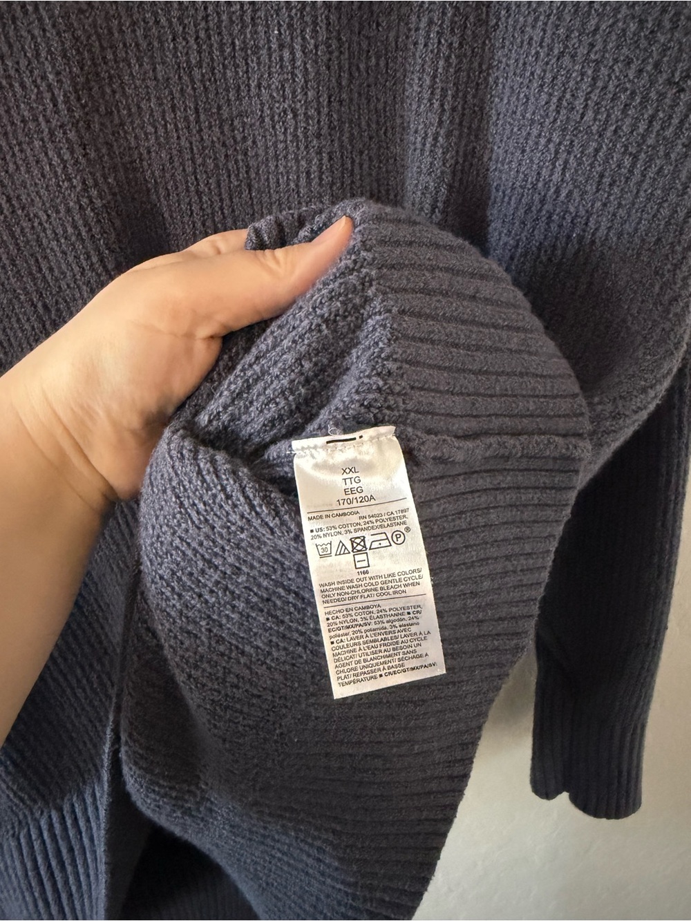 Old Navy SoSoft Blue Textured Knit Sweater Women’s XXL Cozy Oversized - Picture 4 of 5